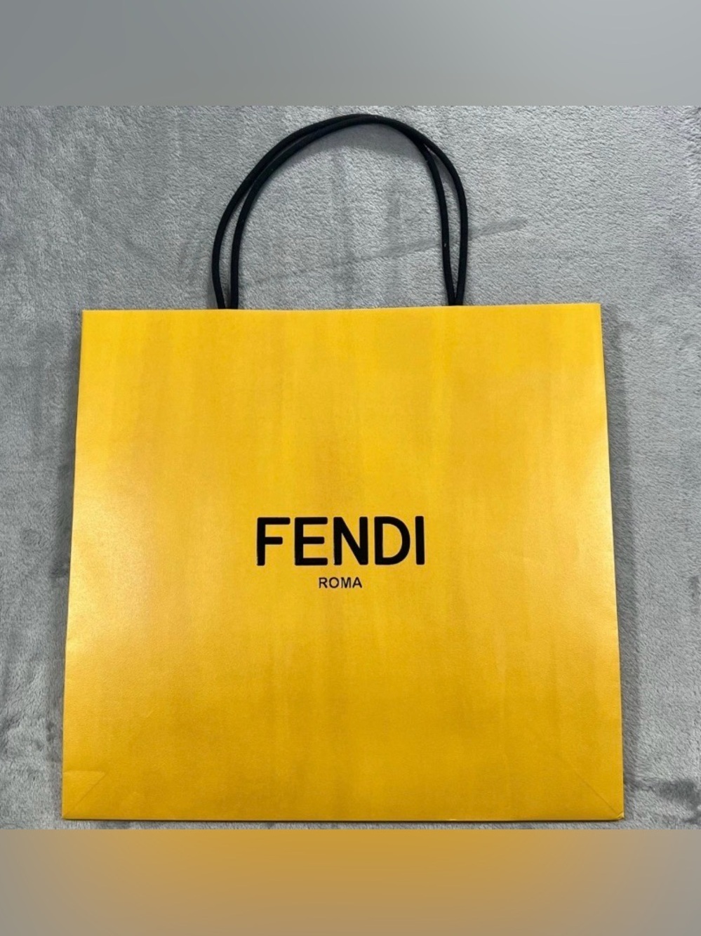 Fendi Roma Yellow Shopping Bag 16”x16”